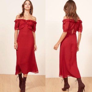 Reformation Cherry Cocktail Dress